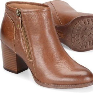 Sofft Leather Wesley Block Heel Bootie